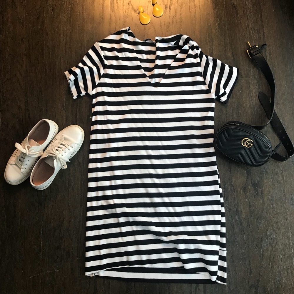 Striped T-shirt Mini dress